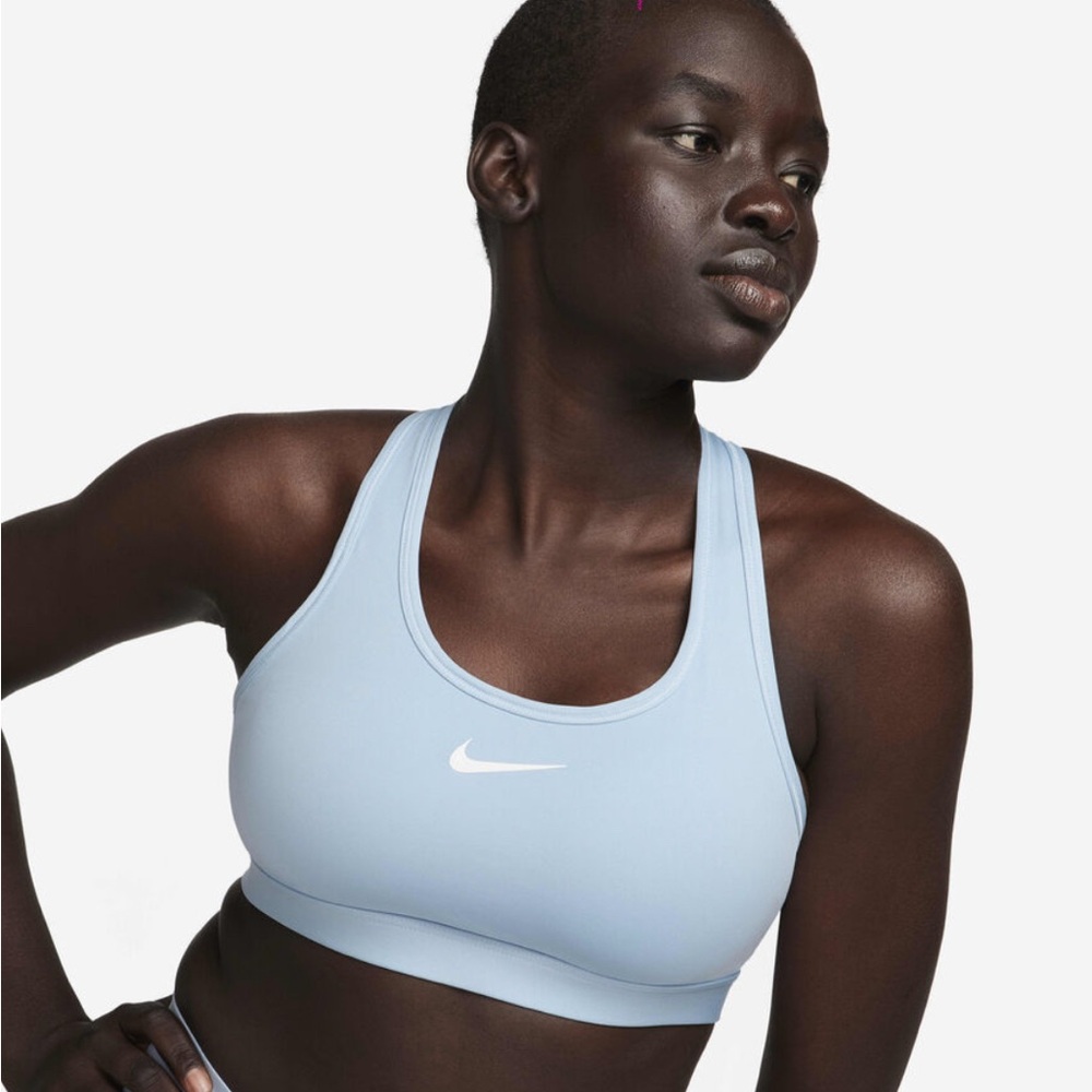 Nike Swoosh Medium Support Women's Padded Sports Bra in Armory Blue, Size XS